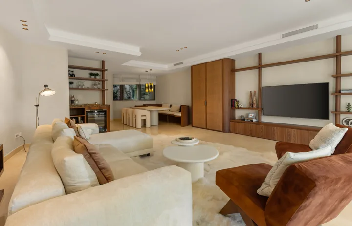 The furnished living room